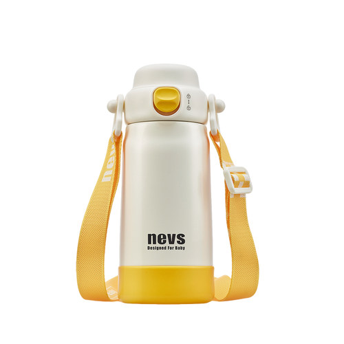 【3岁+双饮保温杯】NEVS保温杯儿童上学专用水杯不锈钢吸管直饮杯