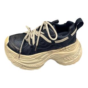 擦色做旧运动女鞋2025春秋新款小个子增高厚底松糕鞋高级感老爹鞋