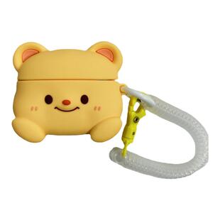 Oppo Encoclip2耳机保护壳萌萌奶黄小熊华为freeclip2耳夹保护套适用于freebuds7i硅胶壳可爱苹果airpodspro3