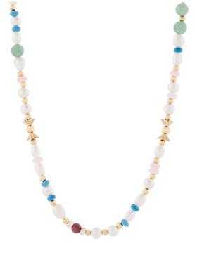 阿玛尼女士撞色串珠式龙虾扣项链