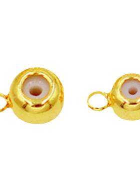 铜镀14k/18k真金色diy调节定位珠