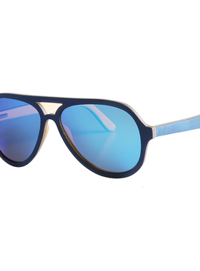 墨镜飞行员式彩膜蓝色太阳镜