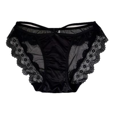 性感纯欲风蕾丝缎面少女三角裤