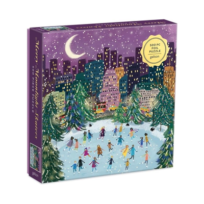 galison拼图美国进口月下溜冰场