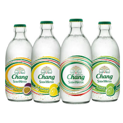 chang牌泰国进口泰象原味苏打水柠檬青柠气泡水12瓶无糖汽水饮料