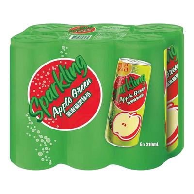维他苹果绿茶气泡水港版进口柠檬茶无糖饮料网红碳酸饮品解暑罐装
