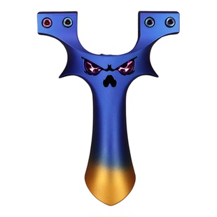 ABS炫彩工艺恶魔四代快压弹弓龙暗扣扁皮高精准树脂弹弓夹片弹弓