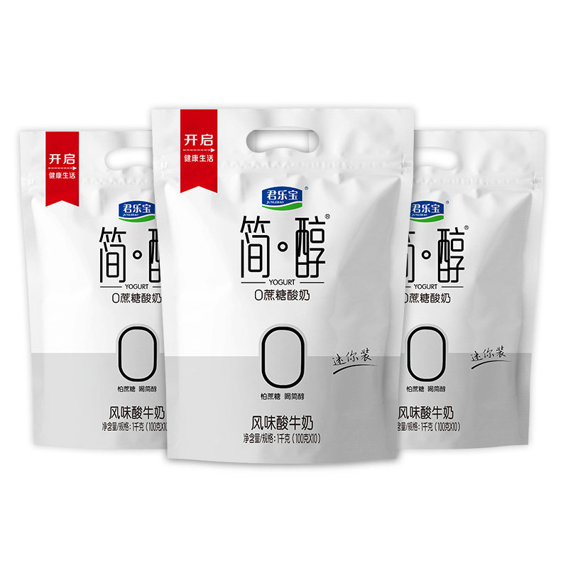 君乐宝简醇0蔗糖酸奶100g*30袋