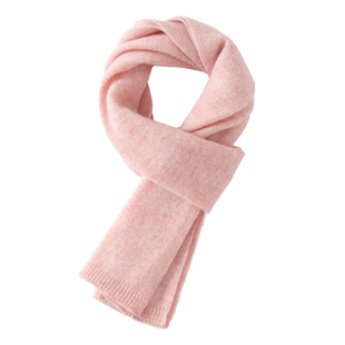 秋冬山羊绒小围巾男女童宝宝薄短款针织围脖Cashmere可情侣/亲子