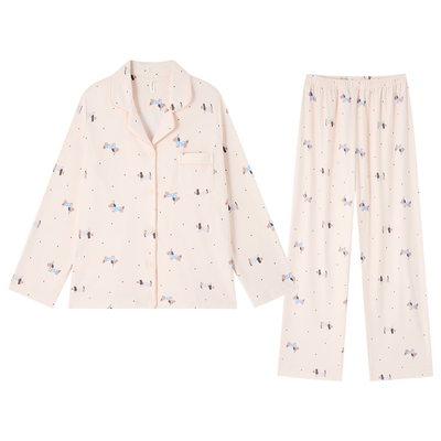 BE德绒腊肠狗波点睡衣女冬轻暖