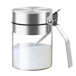 摩登主妇304不锈钢调料罐盐罐家用调味瓶罐玻璃厨房装调料收纳盒