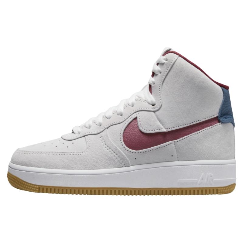 Nike耐克酒红色勾高帮AF1板鞋