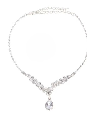 轻奢闪钻锆石项链女婚礼宴会