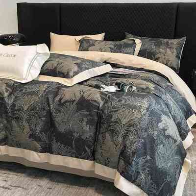 A类轻奢风欧式全棉贡缎长绒棉四件套2025新款纯棉被套床上用品