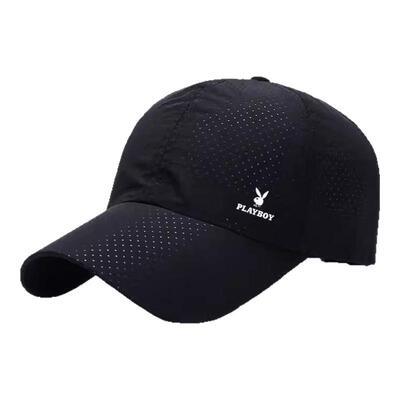 花花公子帽子男遮阳帽防紫外线户外棒球帽可调节网格运动鸭舌帽