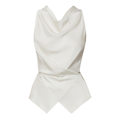 DPLAY荡领交叉绑带小衫