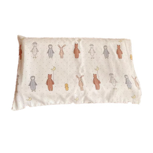 爱予宝贝婴儿童亲子全棉A类双层纱枕套纯棉纱布四季透气枕头套