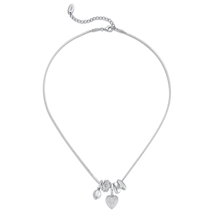 CINNLER「白山茶的香颂曲」原创设计感小众锁骨链爱心多吊坠项链