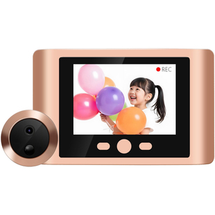 智能猫眼摄像头监控录像可视门铃带显示屏高清门镜无线免打孔家用