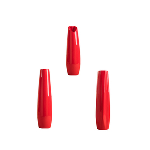 50cm红色落地花瓶 中国红陶瓷花瓶 现代简约喜庆新房玄关结婚花瓶