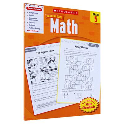 Scholastic Success with Math 5 美国小学五年级数学练习册 英文原版 英文版 Scholastic进口书籍 英语启蒙原版教材 学乐成功系列