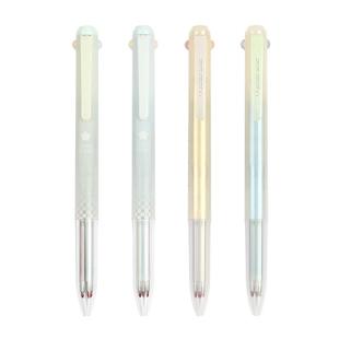 天卓模块笔简约多色中性笔彩色记号笔0.5子弹头学生用作笔记文具手账可换芯学生做尼基专用多色三合一按动笔