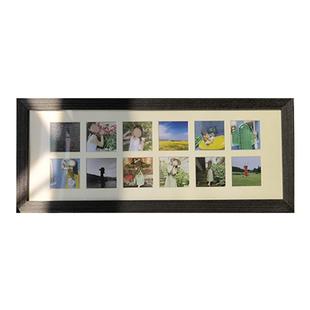 以琳画框油画棒画1218宫格照片毕业纪念生日礼品相框儿童成长寸照