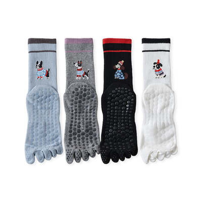 瑜伽袜子五指袜防滑专业女中筒