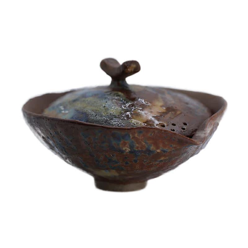 家用粗陶泥纯手工侧把壶泡茶器