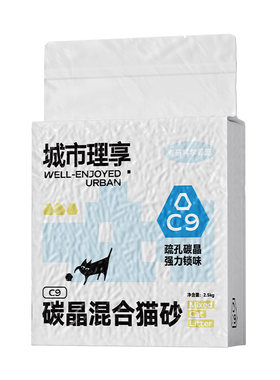 城市理享混合猫砂豆腐砂碳晶除臭近无尘木薯沙矿砂膨润土家用防臭