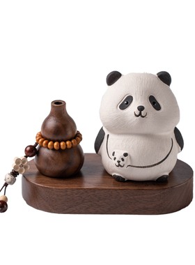 可爱大熊猫家居办公室桌面