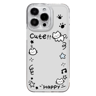 猫咪小狗拍立得适用苹果17promax手机壳iphone16pro可放照片15plus相框14小卡13mini情侣12新款11/x/8/xr/xs7