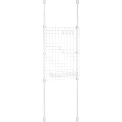 顶天立地网格置物架门后阳台