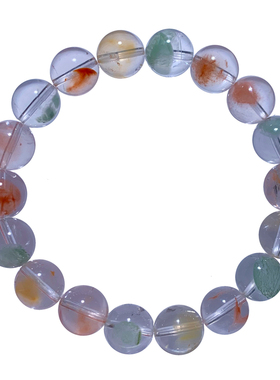 天然顺发多巴胺彩兔毛水晶手串女