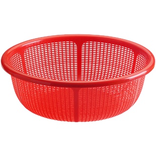 厨房洗菜篮子家用沥水篮箩筐圆形水果篮水池沥水篮塑料筛子淘米篮