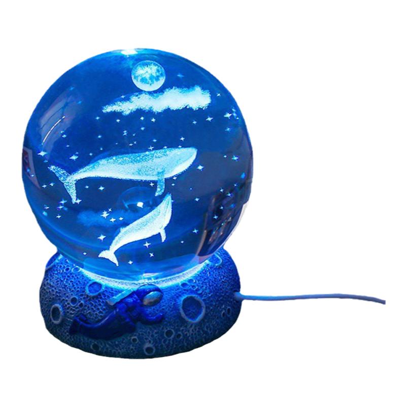 水母星空水晶球小夜灯宇航员月球创意/设计灯