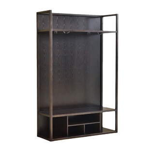 新中式实木衣柜2024新款房间全屋定制民宿酒店客房开放式无门衣橱