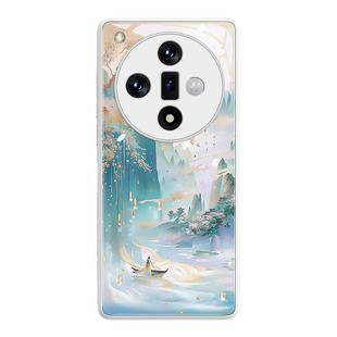 鎏金山水适用oppofindx7手机壳findx8s保护套8新款6玻璃x7的ultra女opo欧珀opop外壳u后x防摔6外壳0pp0高端