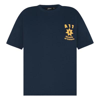 A11SLAVE徽章印花短袖T恤男女