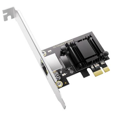 5G千兆无盘网卡pcie台式机瑞昱RT8126 PCIe1X有线网口5.0G竞技网卡支持ROS,ESXi无盘PXE启动pcie网卡