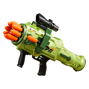 八连发火箭炮发射器儿童玩具枪男孩加特林软弹枪筒高端12岁9网红8