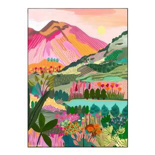 多巴胺彩色高山花客厅装饰画马蒂斯抽象餐厅壁画玄关走廊过道挂画