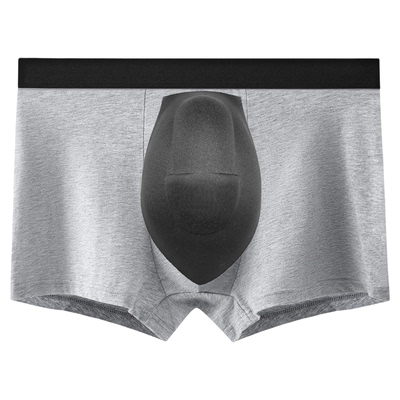 男士运动防尴尬海绵垫平角内裤