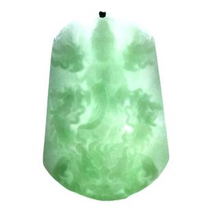 遇新款玉天然缅甸翡翠吊坠九龙护主观音玉牌挂件男女情侣挂件项链