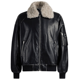 CHINISM丨座山雕外套MA1飞行员夹克男毛领加厚保暖男生油蜡皮衣