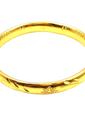 手镯亮面车花心经镯子女款同款