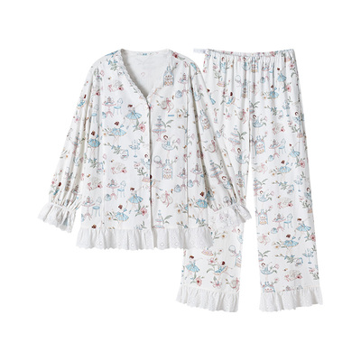 嫚熙秋冬牛油果丝柔果棉月子服