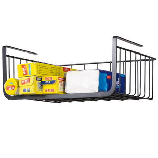 厨房挂篮收纳篮304不锈钢置物架衣柜收纳架 橱柜下挂架隔板分层架