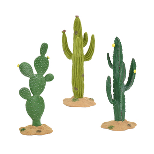 仿真植物仙人掌沙盘鱼缸造景地台微景观沙漠植物模型实心手办摆件