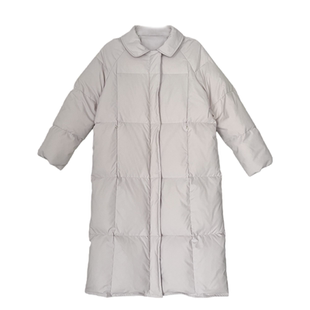 小小家 小个子小码娃娃领中长款羽绒服24冬新款直筒加厚柔软外套